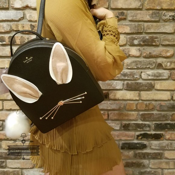 Kate spade Rabbit SAMMI hop to it BACKPACK black - Picture 2 of 6